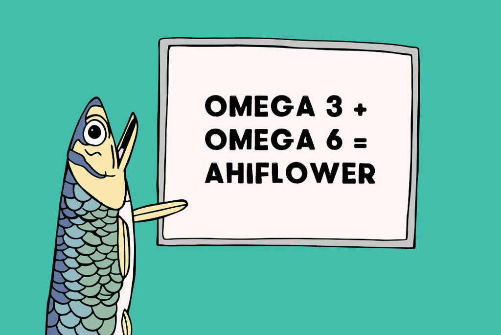 fish professor omega 3 plus omega 6 equals ahiflower